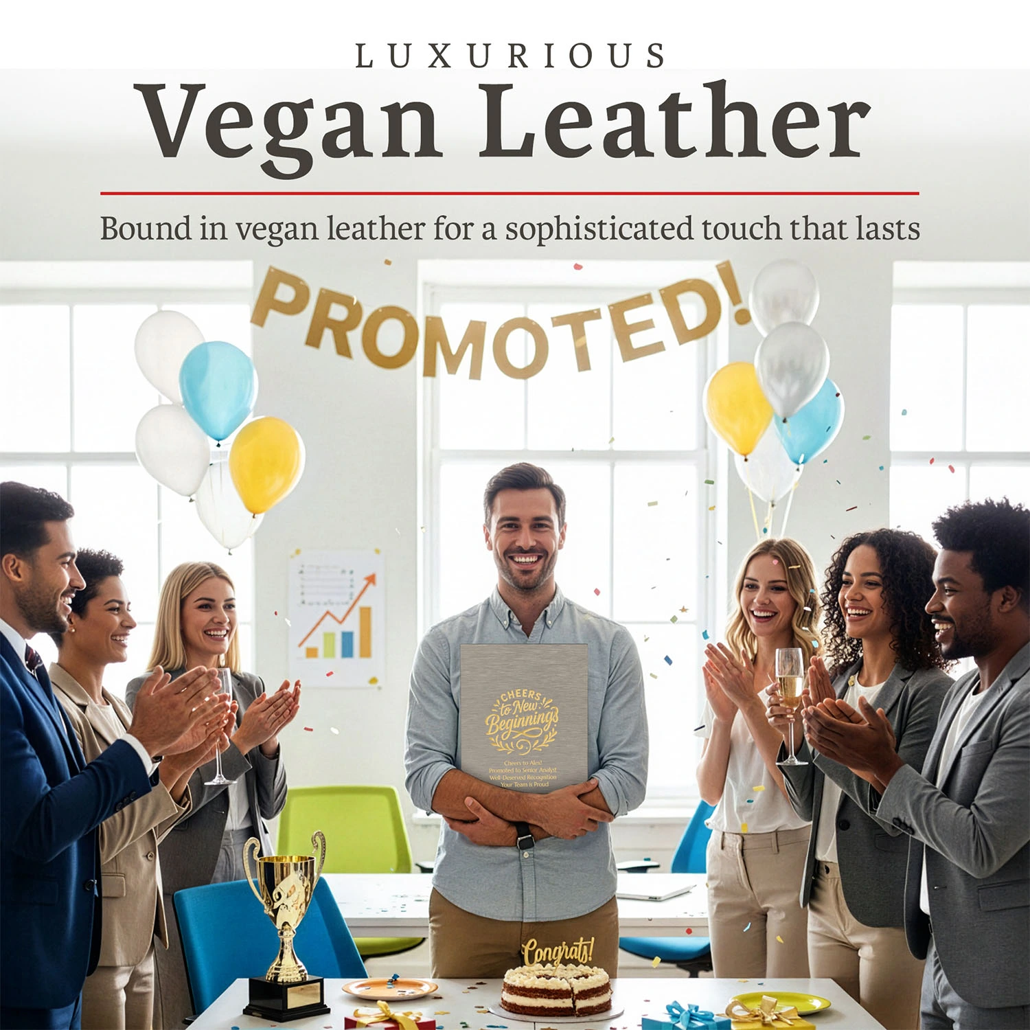 Personalized Multipurpose Guest Book - Cheers to New Beginnings (CHAMPAGNE BEIGE)